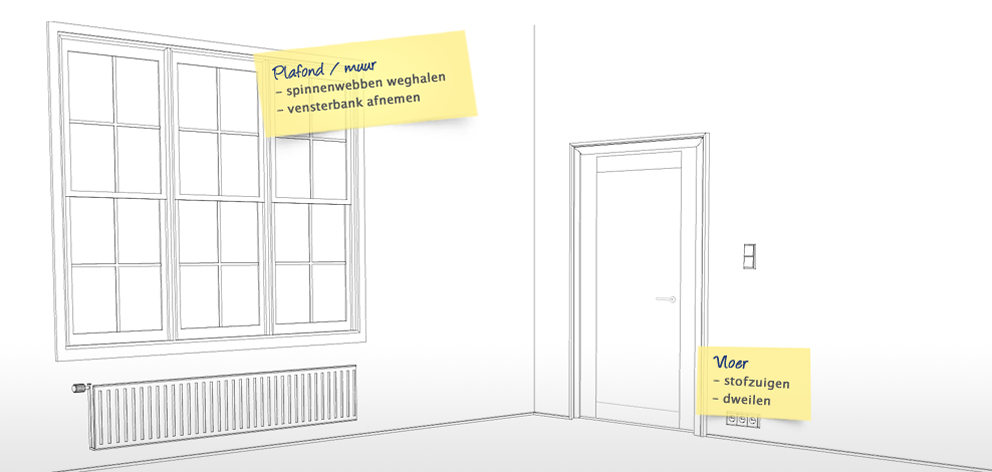 Opleverings Schoonmaak in de overige ruimtes