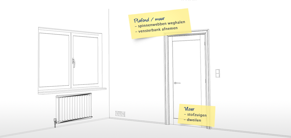 Opleverings Schoonmaak in de slaapkamer